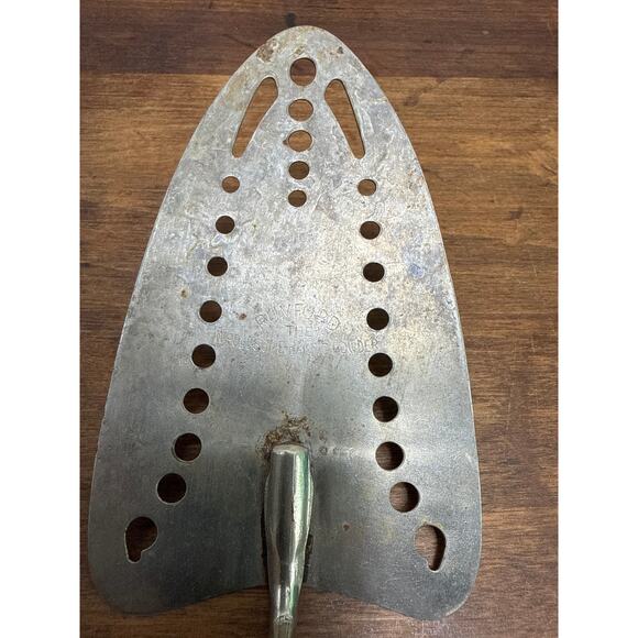 Vintage 30s Green Wood Handle Metal Pie Server Rumford Baking Powder Advertising - Picture 4 of 8